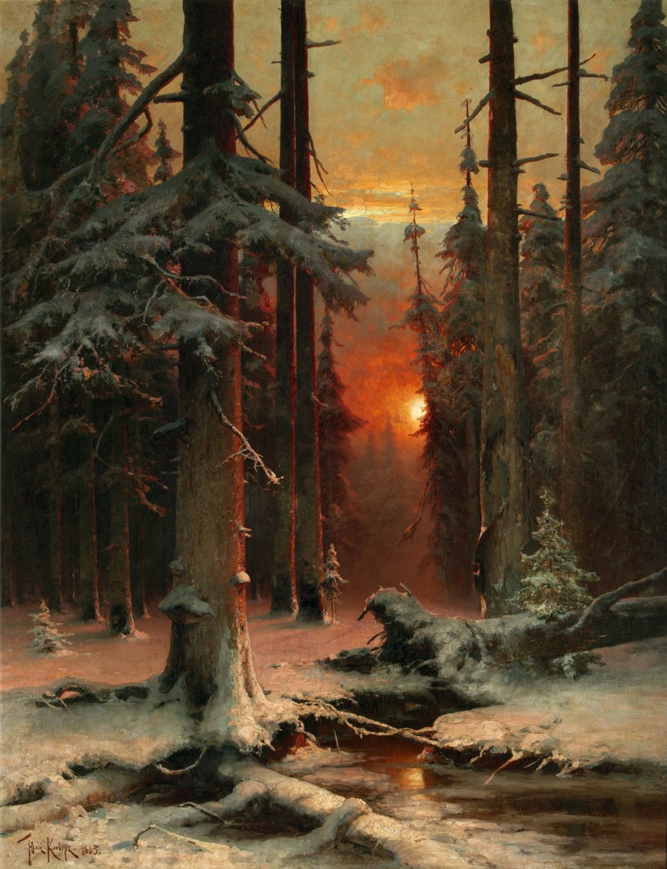 Neve na floresta, 1885 de Juli Julievich Klever