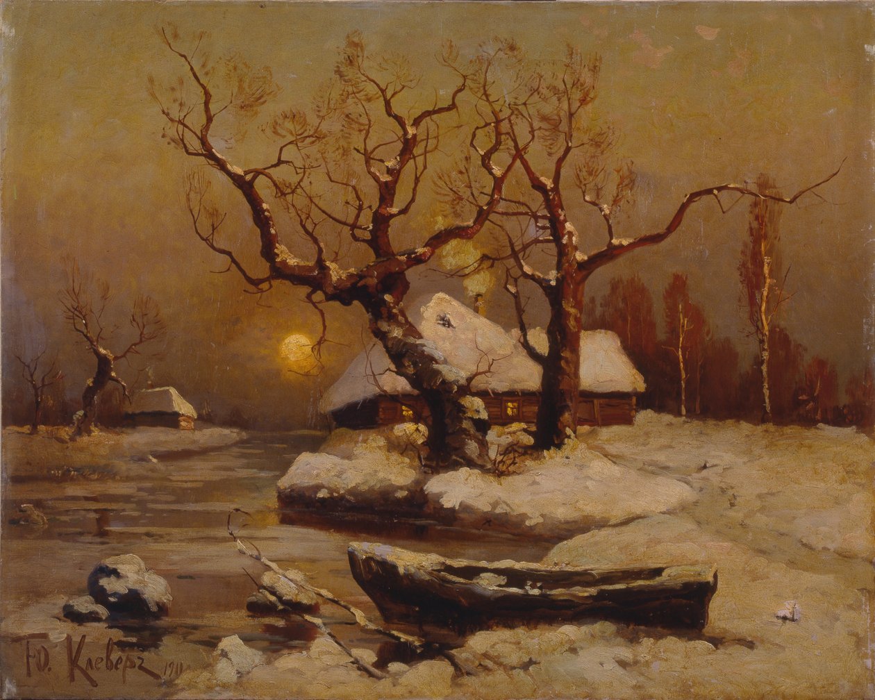 Noite de inverno de 1911 de Juli Julievich Klever
