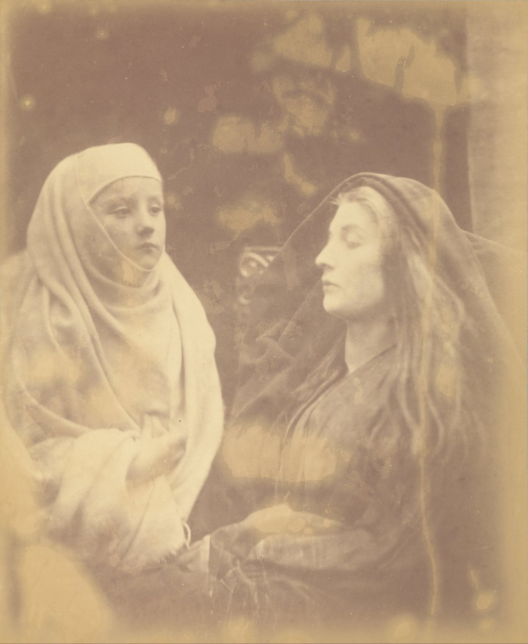 O pequeno principiante e a rainha Guinevere na casa sagrada em Almesbury de Julia Margaret Cameron