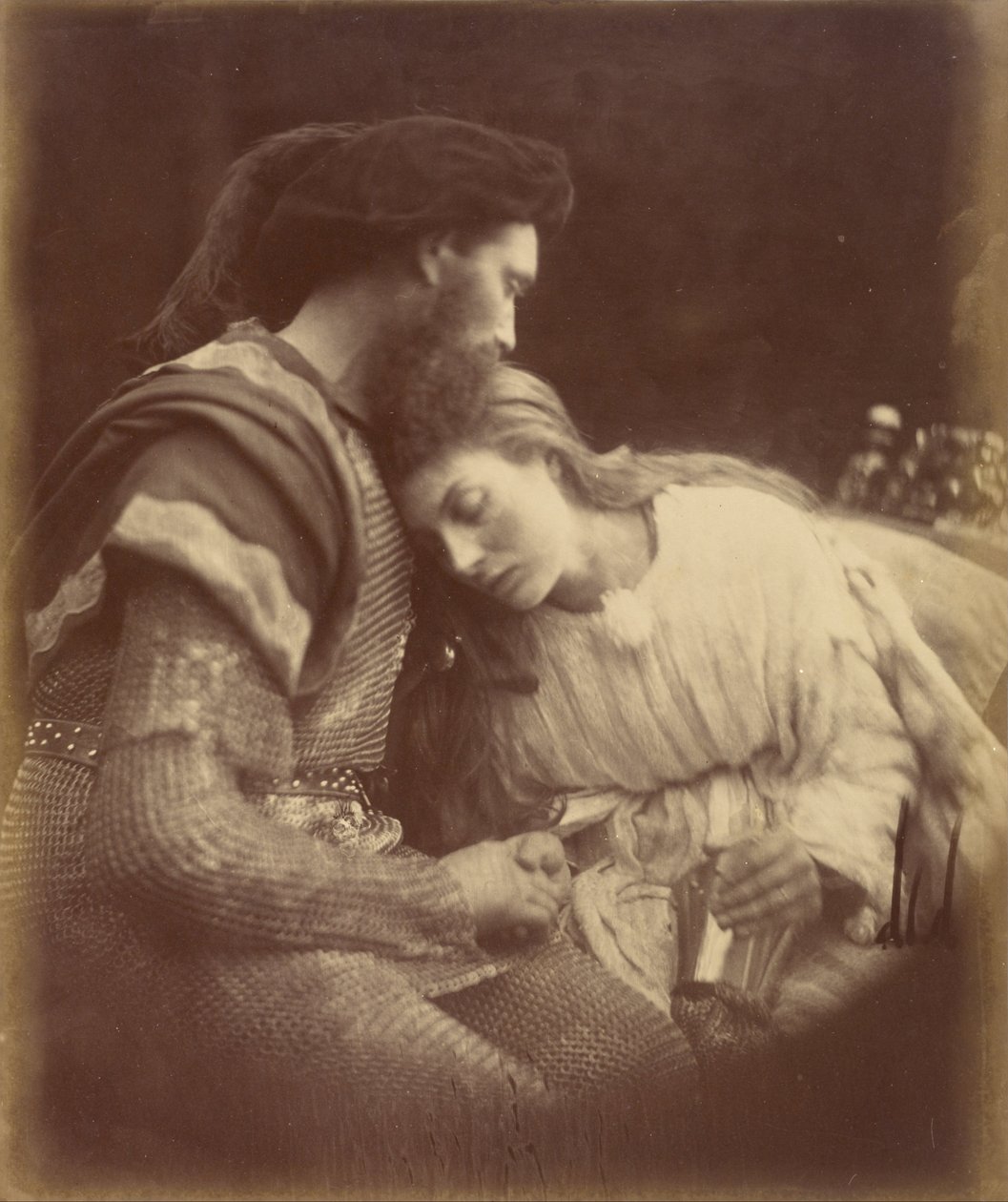 A despedida de Sir Lancelot e da rainha Guinevere de Julia Margaret Cameron