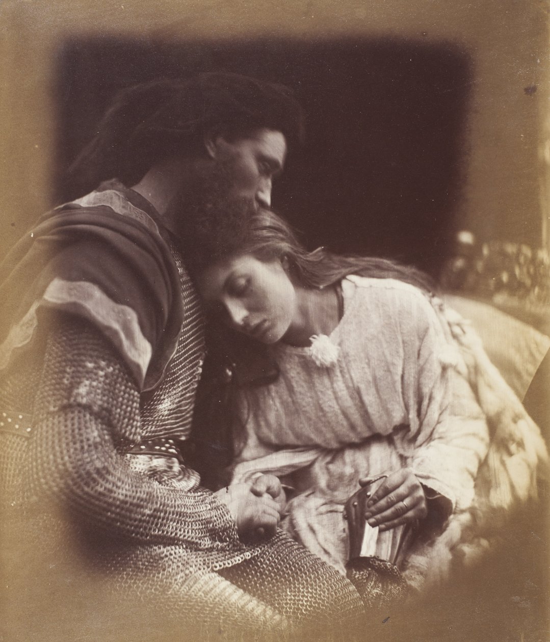 A despedida de Sir Lancelot e da rainha Guinevere de Julia Margaret Cameron