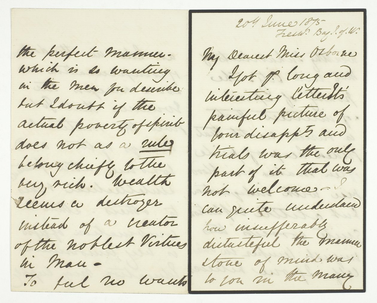Carta autógrafa de Julia Margaret Cameron