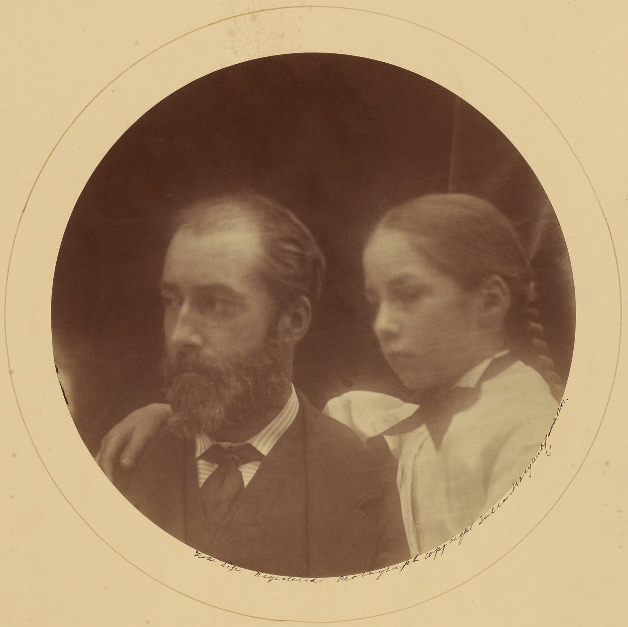 Charles Loyd Norman e a sua filha Margaret de Julia Margaret Cameron