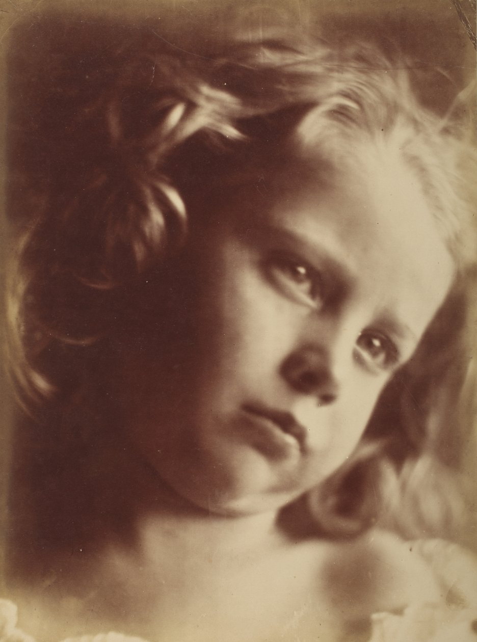 Cabeça de criança, Freshwater, 1866 (do natural, não ampliada) de Julia Margaret Cameron