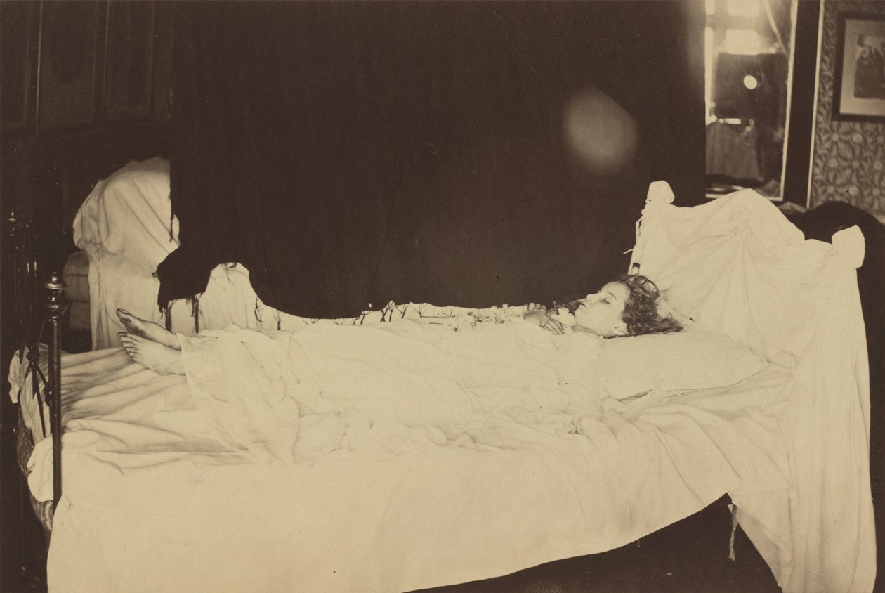 Estudo no leito de morte de Adeline Grace Clogstoun de Julia Margaret Cameron