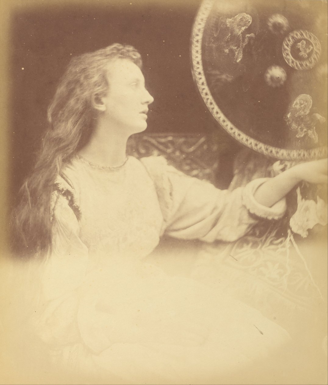 Elaine "o Lírio - criada de Astolat" de Julia Margaret Cameron