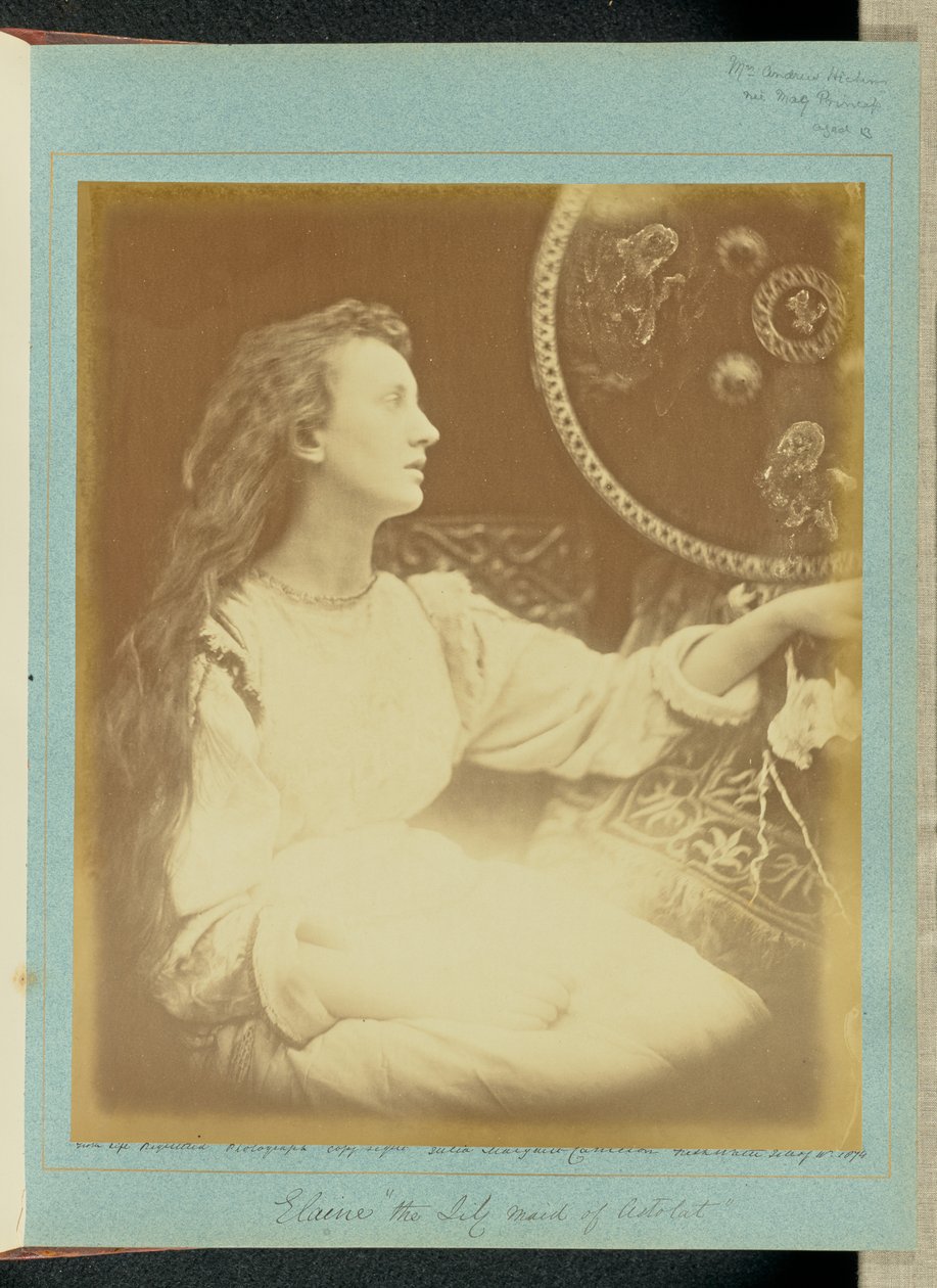 Elaine «a Donzela do Lírio de Astolat» de Julia Margaret Cameron