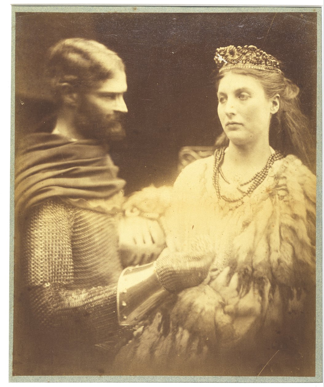 Lancelot e Guinevere, c.1873 (impressão em gelatina de prata) de Julia Margaret Cameron
