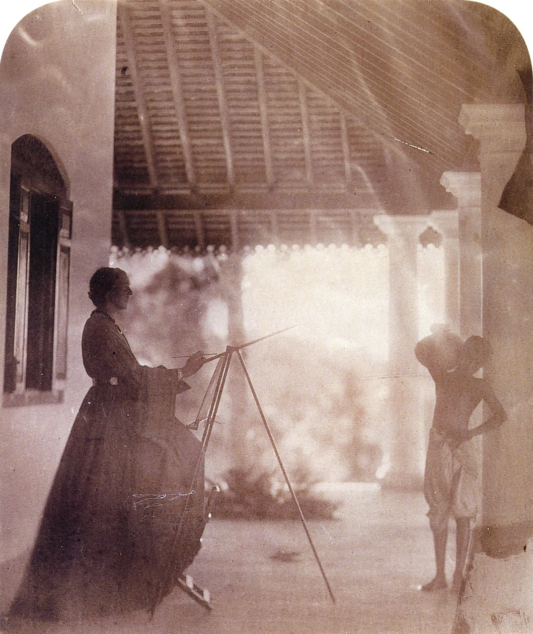 Marianne North na casa da Sra. Cameron no Ceilão, por Julia Margaret Cameron de Julia Margaret Cameron