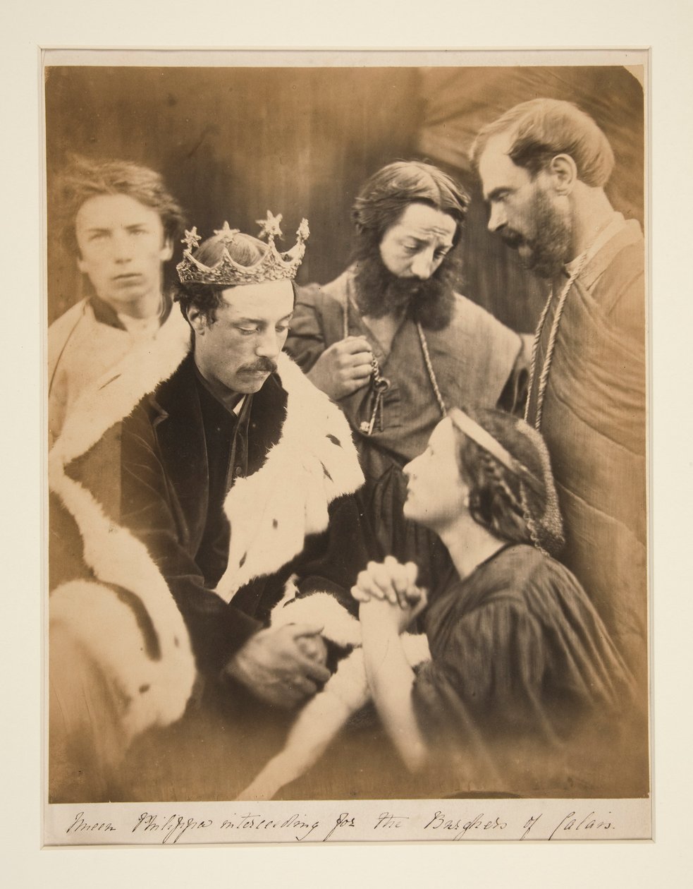 Rainha Phillipa intercedendo pelos burgueses de Calais de Julia Margaret Cameron