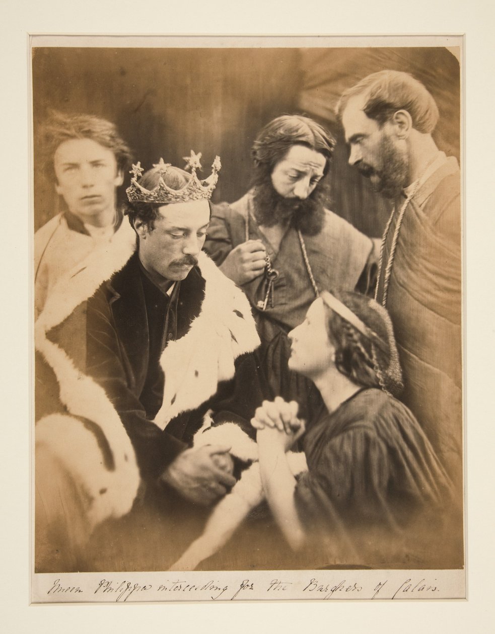 A rainha Filipa intercedendo pelos burgueses de Calais de Julia Margaret Cameron