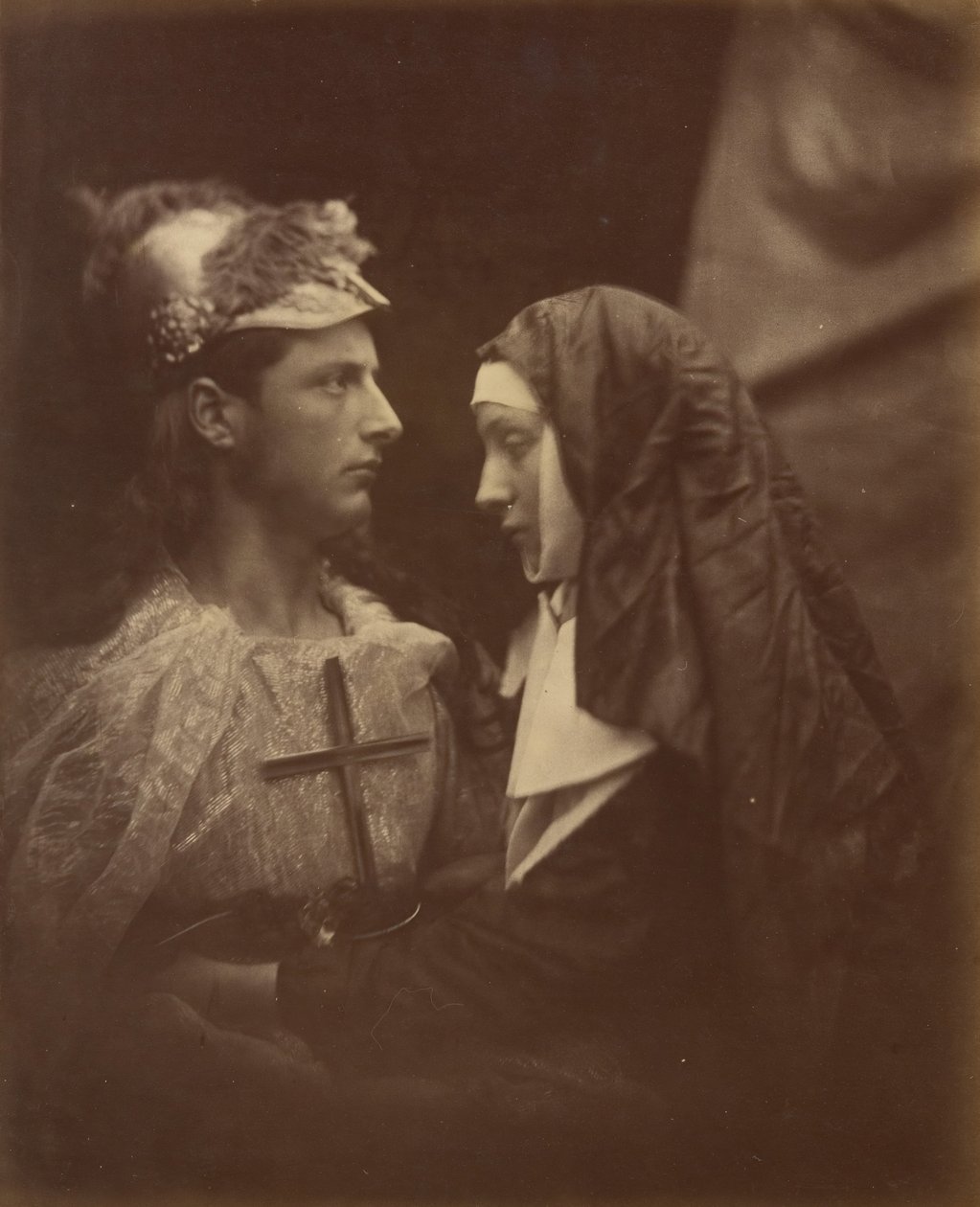 Sir Galahad e a Freira Pálida, 1874. de Julia Margaret Cameron