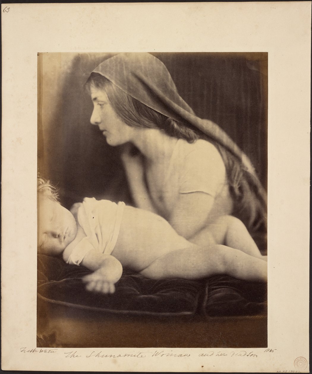 A sunamita e o seu filho morto de Julia Margaret Cameron