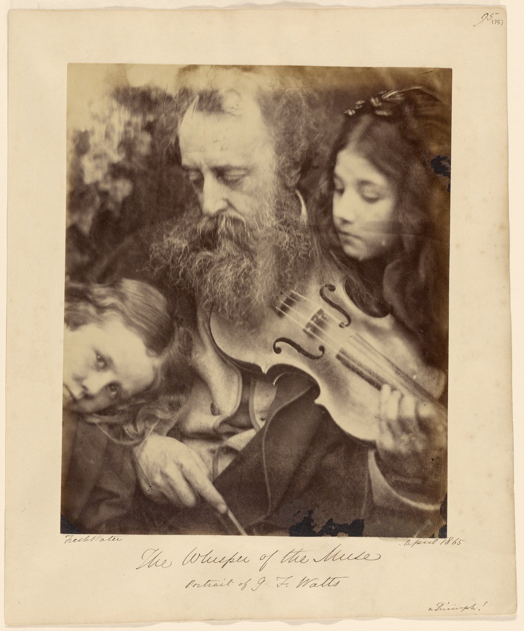 O sussurro da musa / Retrato de G. F. Watts de Julia Margaret Cameron