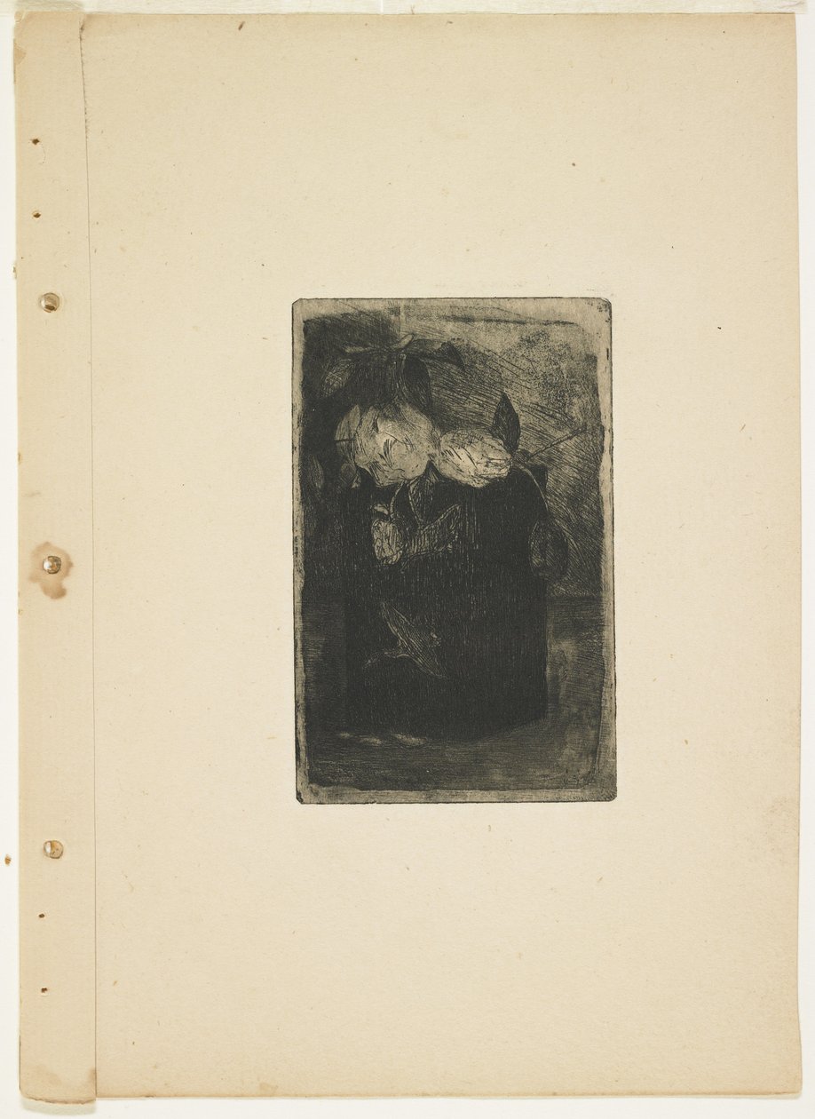 Flores em um frasco japonês, 1889 de Julian Alden Weir