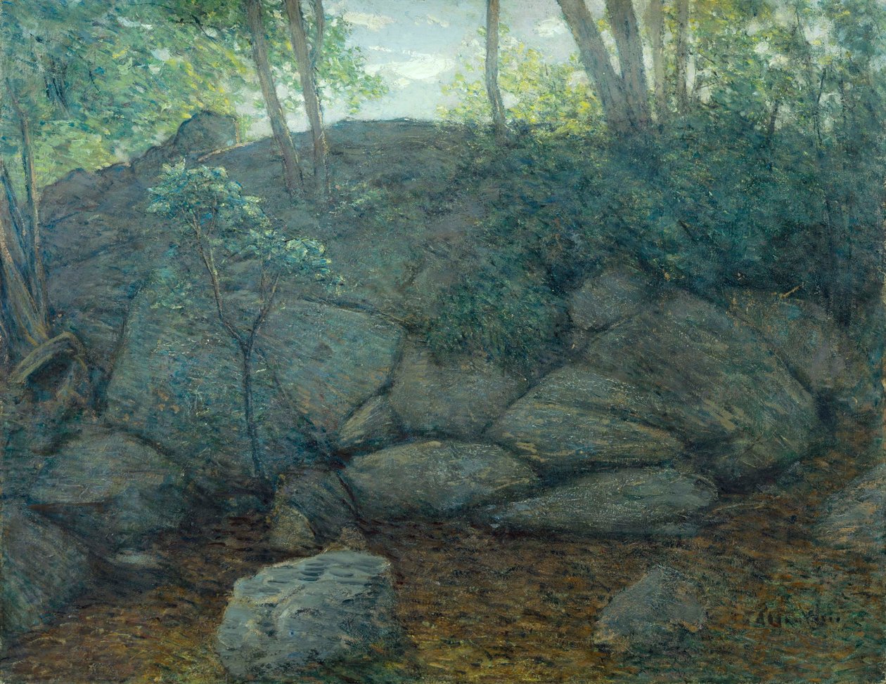 Rochas da floresta de Julian Alden Weir