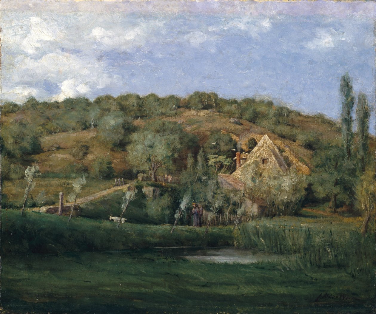 Uma herdade francesa, 1878 de Julian Alden Weir