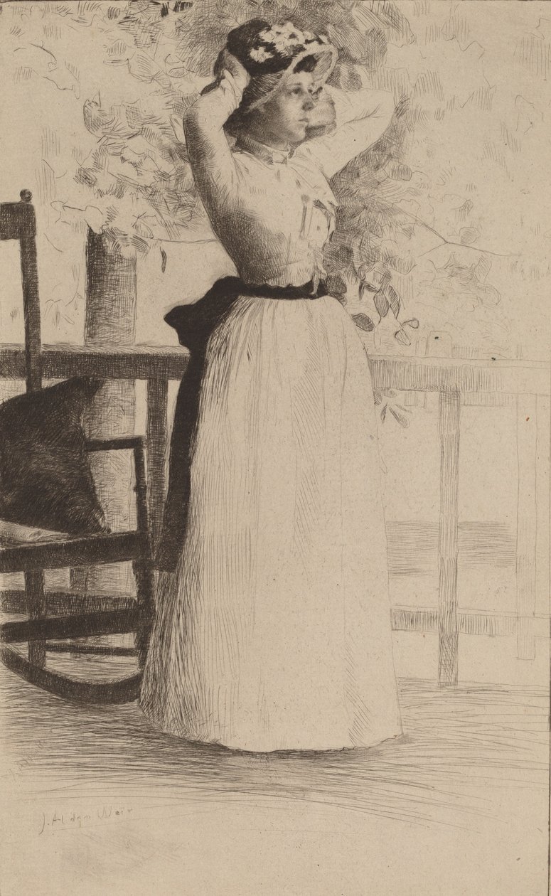 Retrato de Miss Hoe, 1889. de Julian Alden Weir
