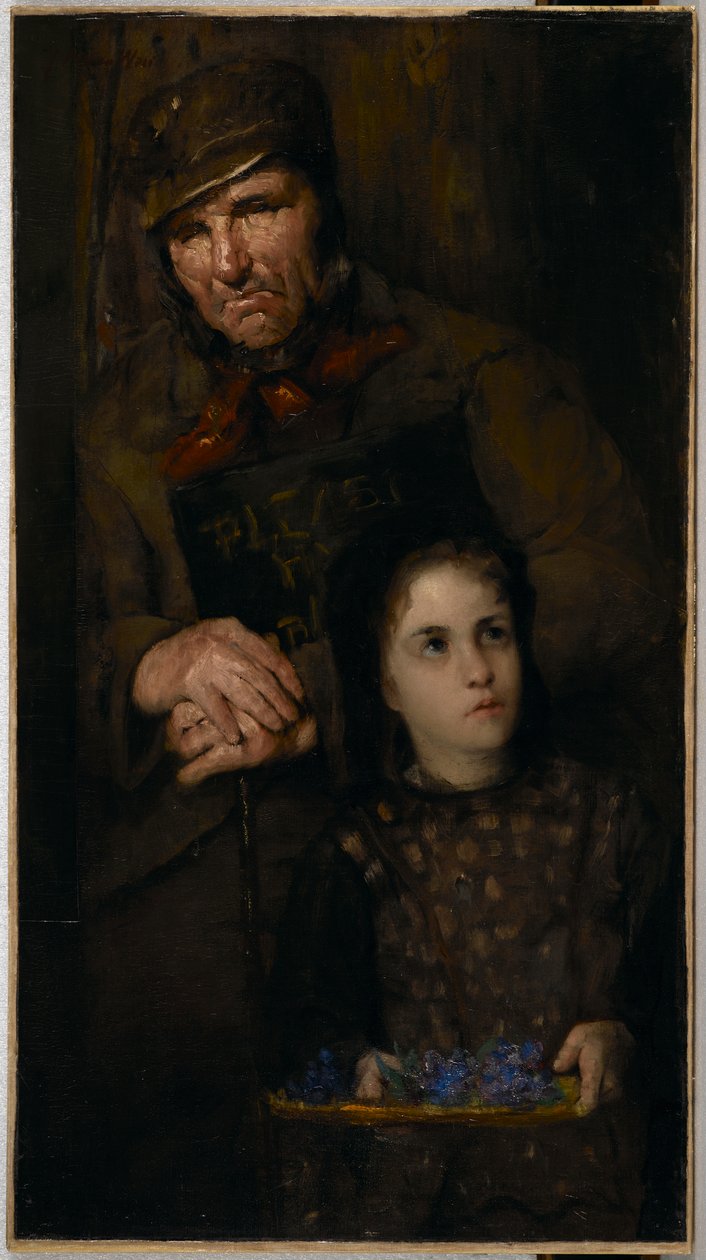 O vendedor de flores, c.1879 de Julian Alden Weir