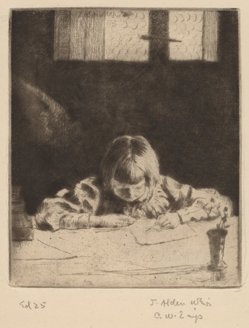 The Little Student, 1890. de Julian Alden Weir