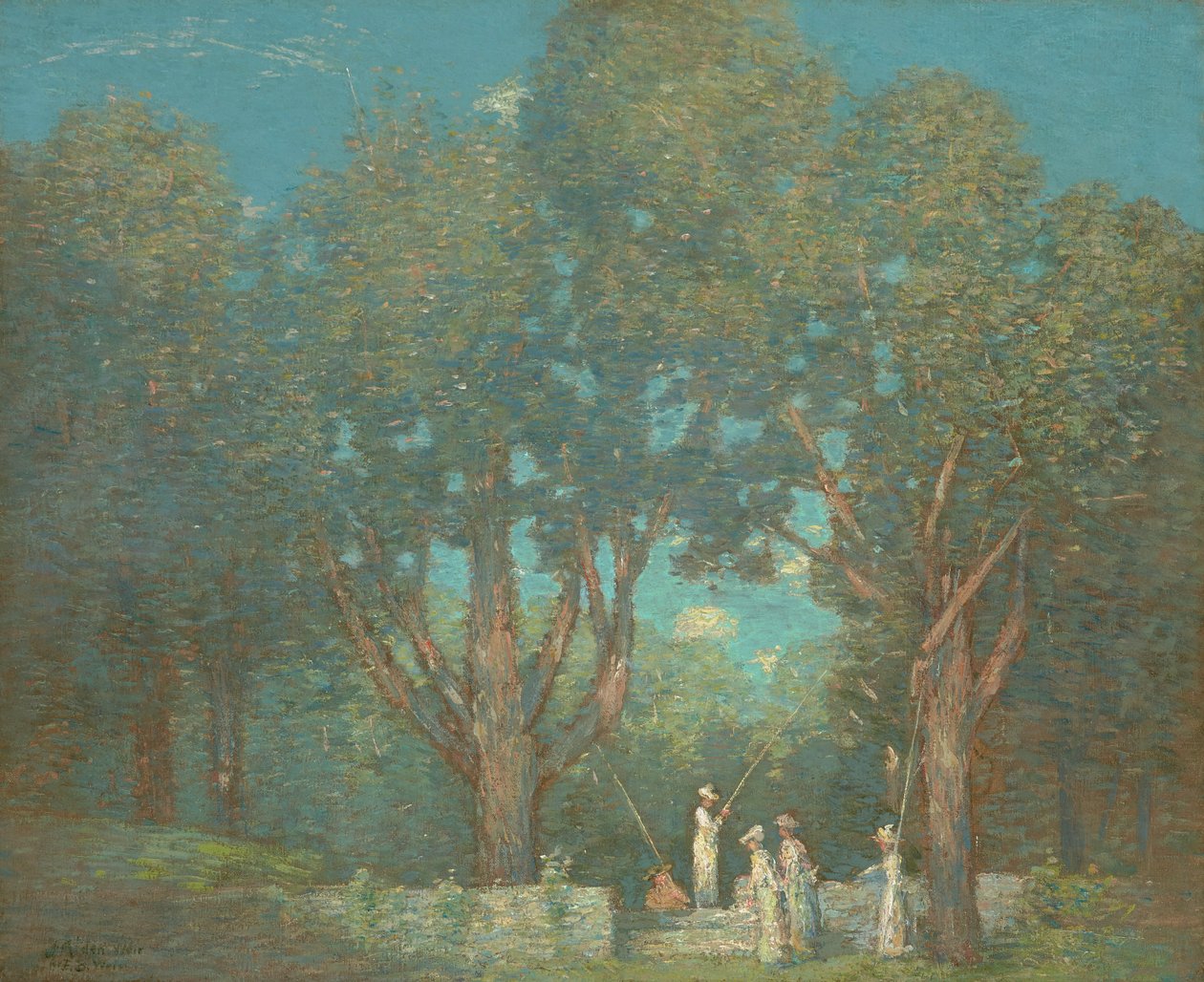 O regresso do grupo de pesca 1906 (óleo sobre tela) de Julian Alden Weir