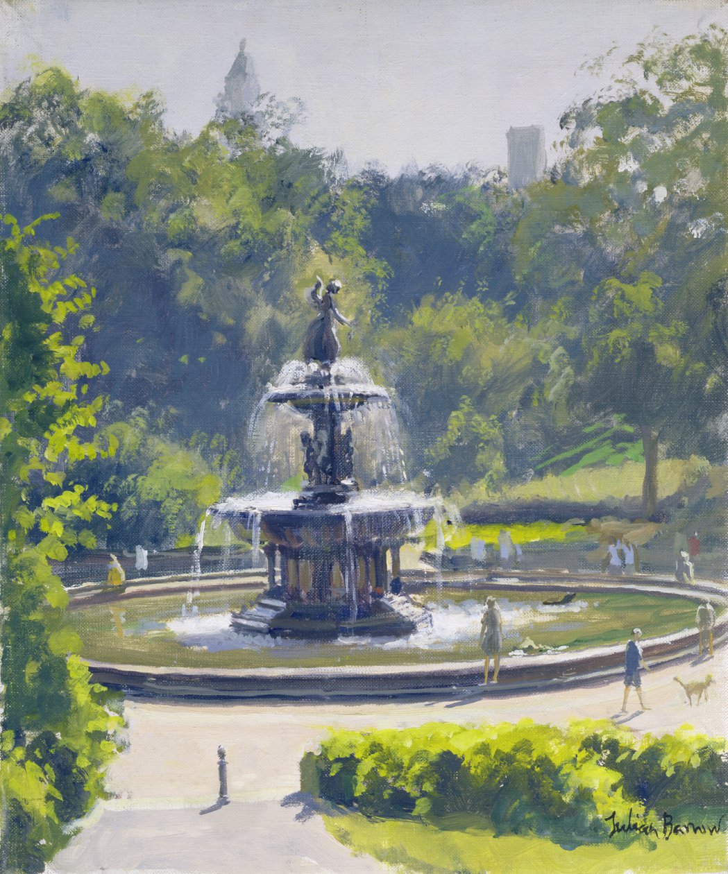 A fonte de Bethesda, Central Park, 1996 de Julian Barrow