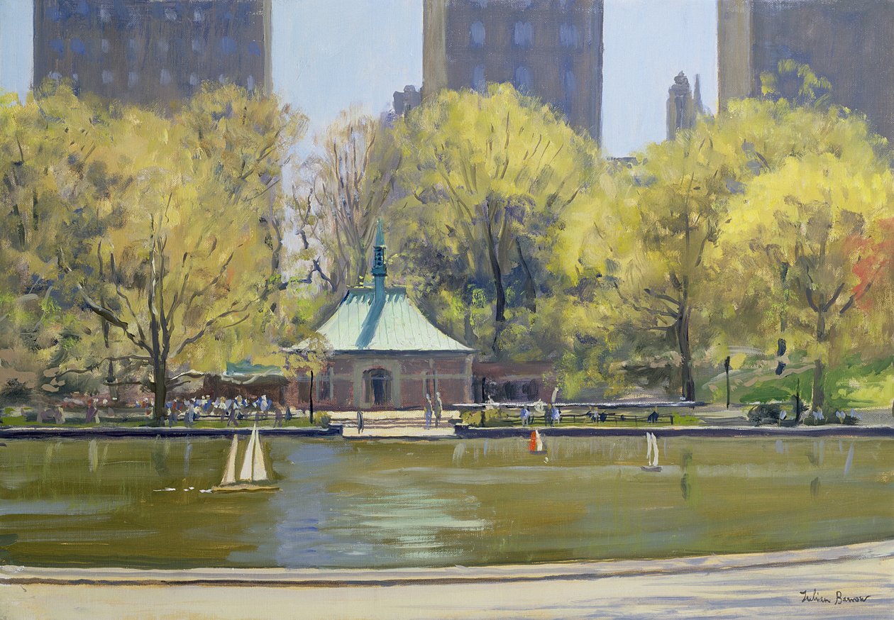 O Lago Boating, Central Park, Nova York, 1997 de Julian Barrow