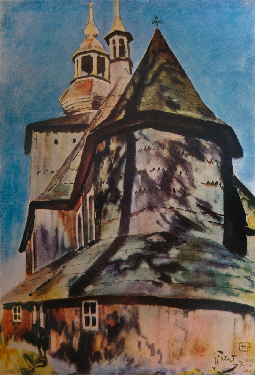Igreja perto de Cracóvia, 1913 1934 de Julian Falat