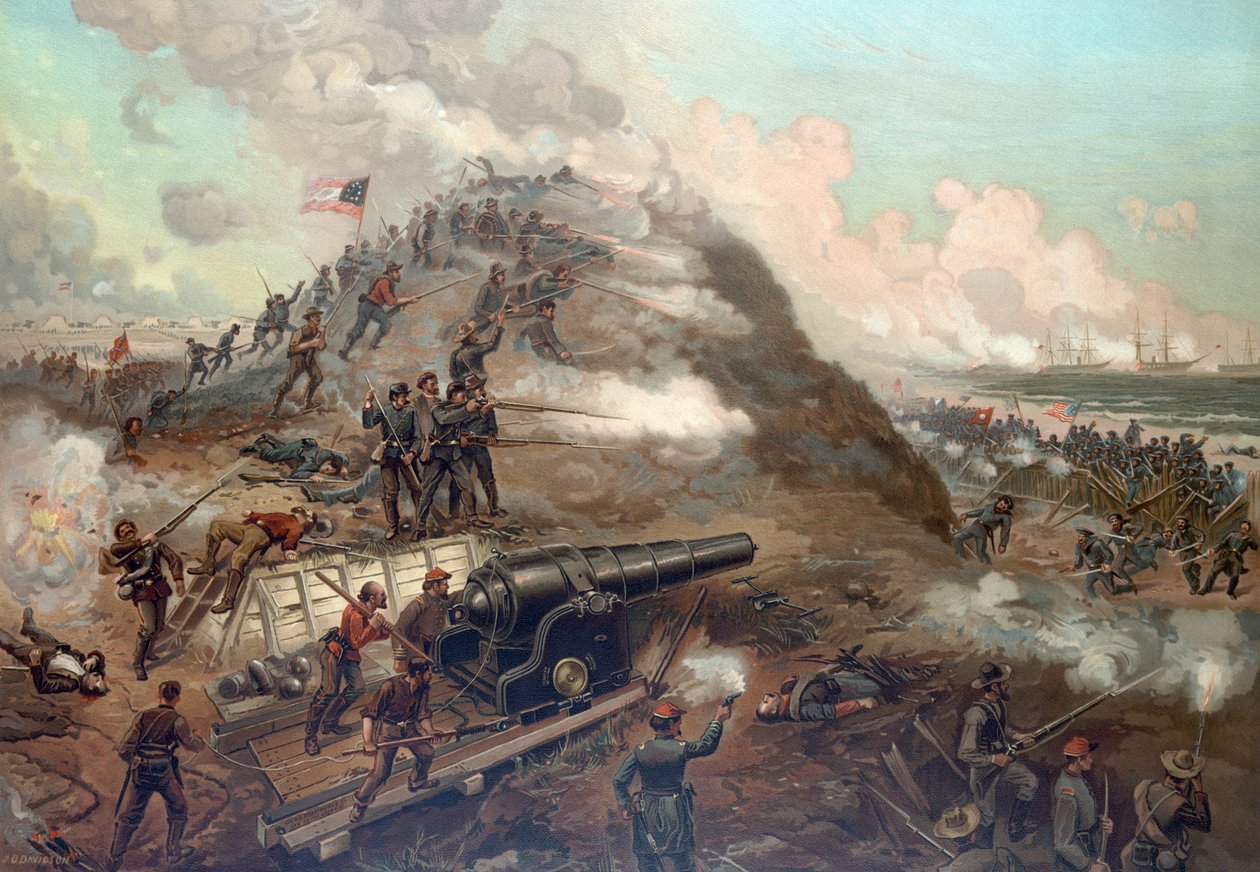 Captura de Fort Fisher, pub. 1887 de Julian Oliver Davidson