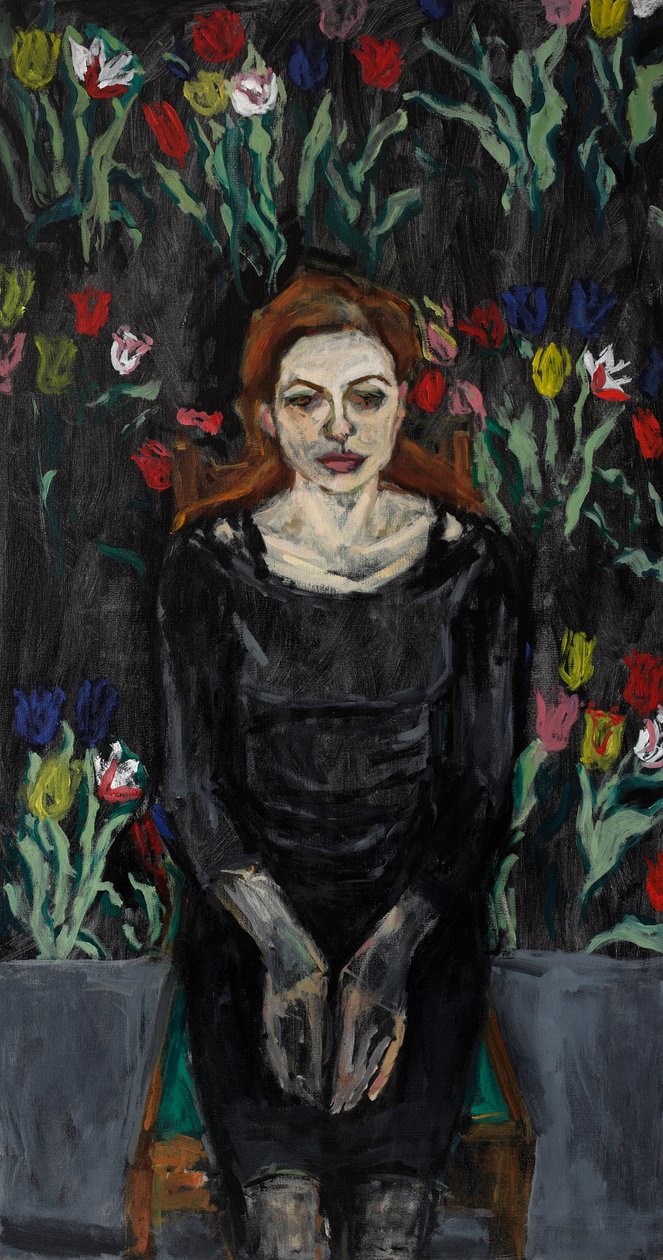 Retrato de Primavera, (acrílico e óleo sobre tela) de Julie Held
