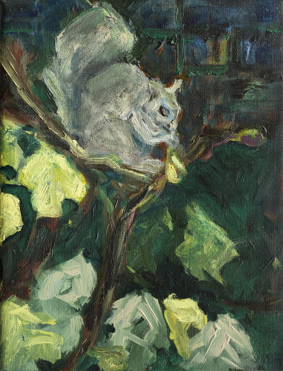 The Fig Thief, 2016, (óleo sobre tela0 de Julie Held