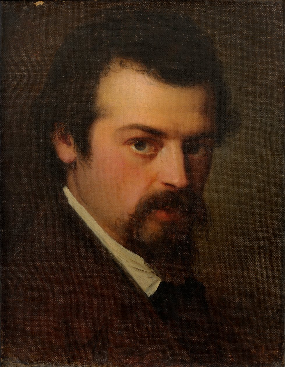 Retrato do artista Aleksander Hagen de Julie Wilhelmine Hagen Schwarz