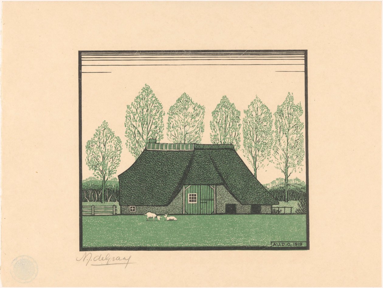 Uma fazenda de palha de Julie de Graag (signed by artist)