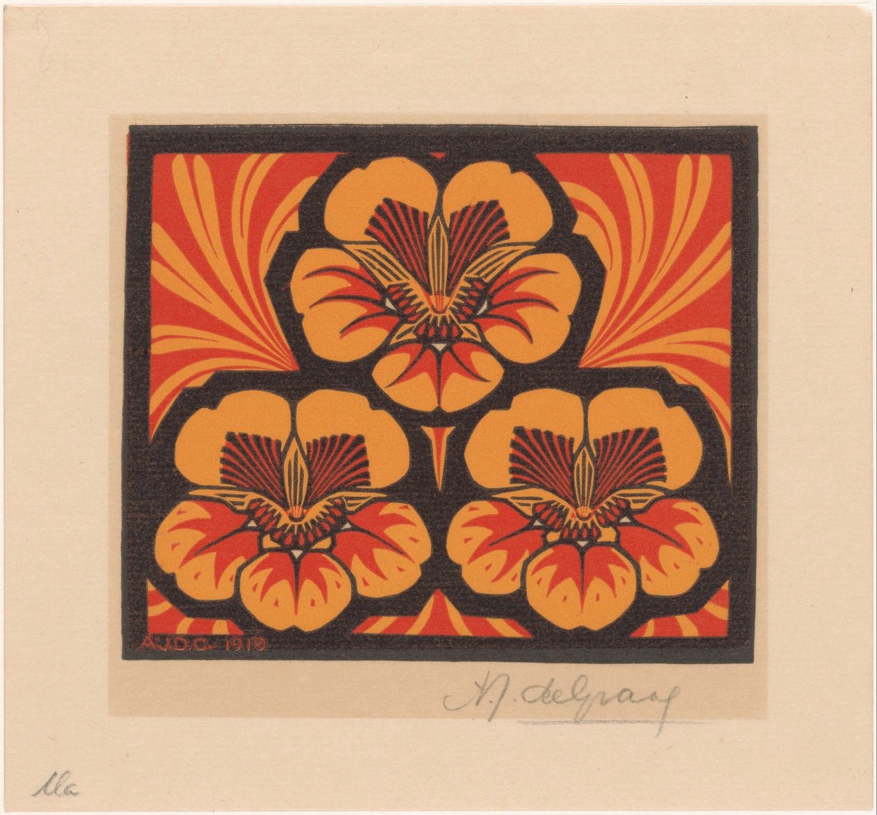 nasturtium de Julie de Graag (signed by artist)
