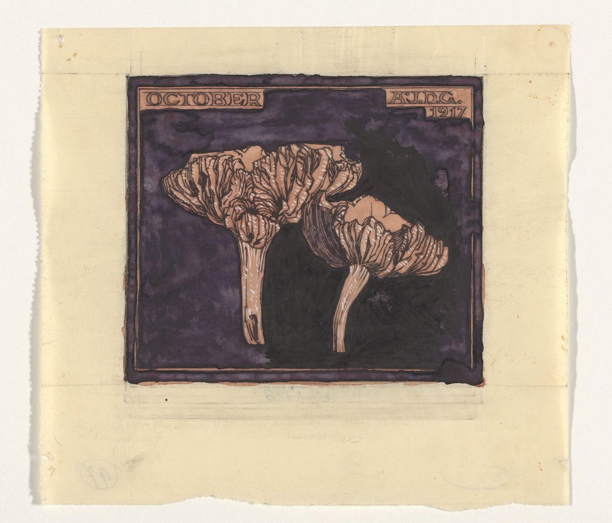 cogumelos Outubro (título no objeto) de Julie de Graag (signed by artist)