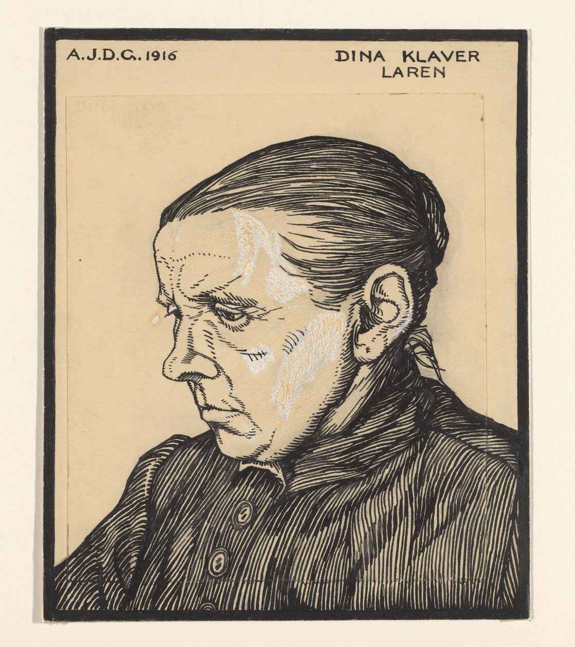 Retrato de Dina Klaver
Dina Klaver Laren (título sobre o objecto) de Julie de Graag (signed by artist)