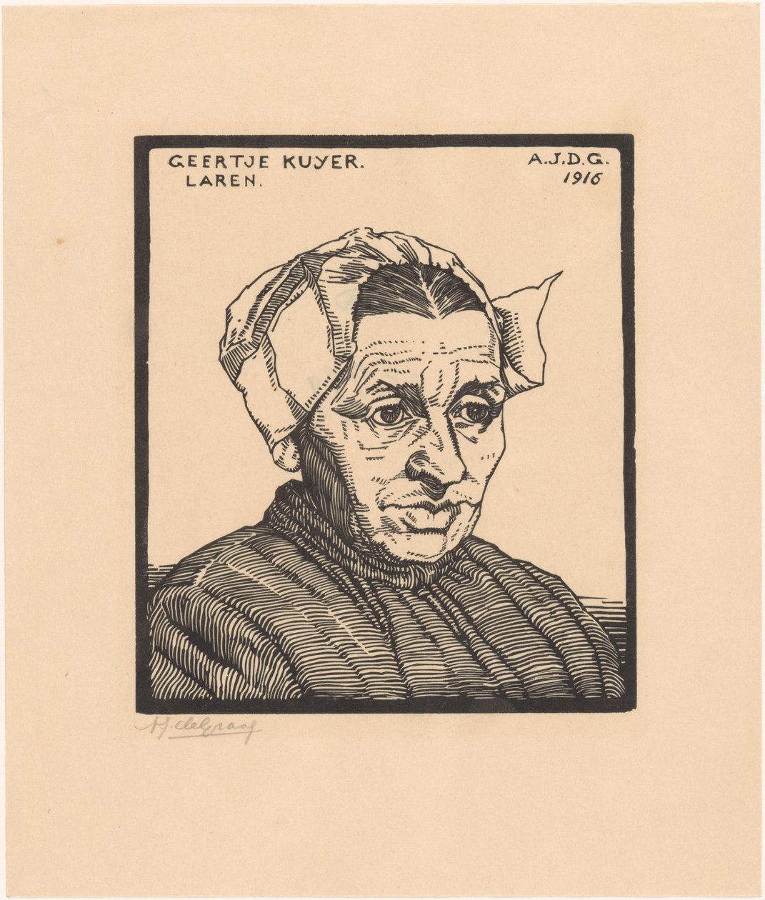 Retrato de Geertje Kuijer de Julie de Graag (signed by artist)