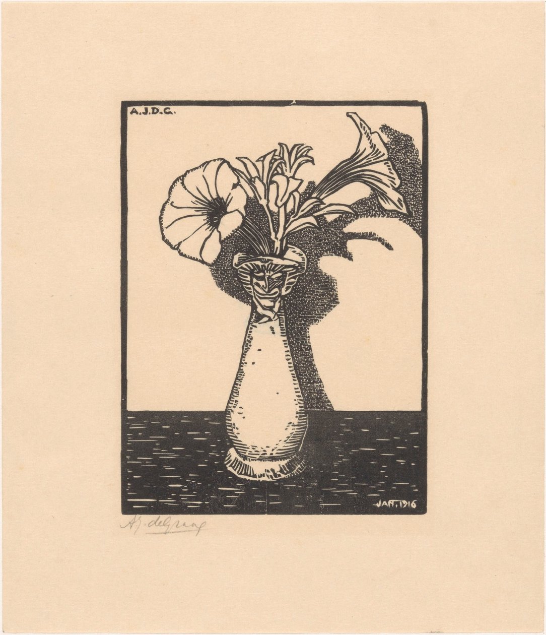 Vaso com flores de Julie de Graag (signed by artist)