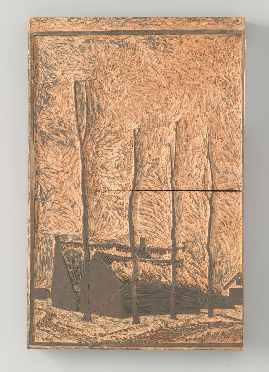 Quatro árvores perto de casas de Julie de Graag (signed by artist)