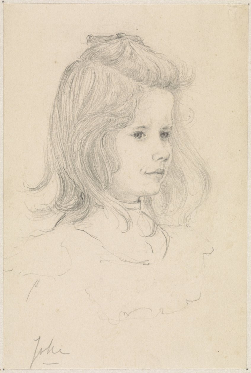 Retrato de menina de brincadeira de Julie de Graag