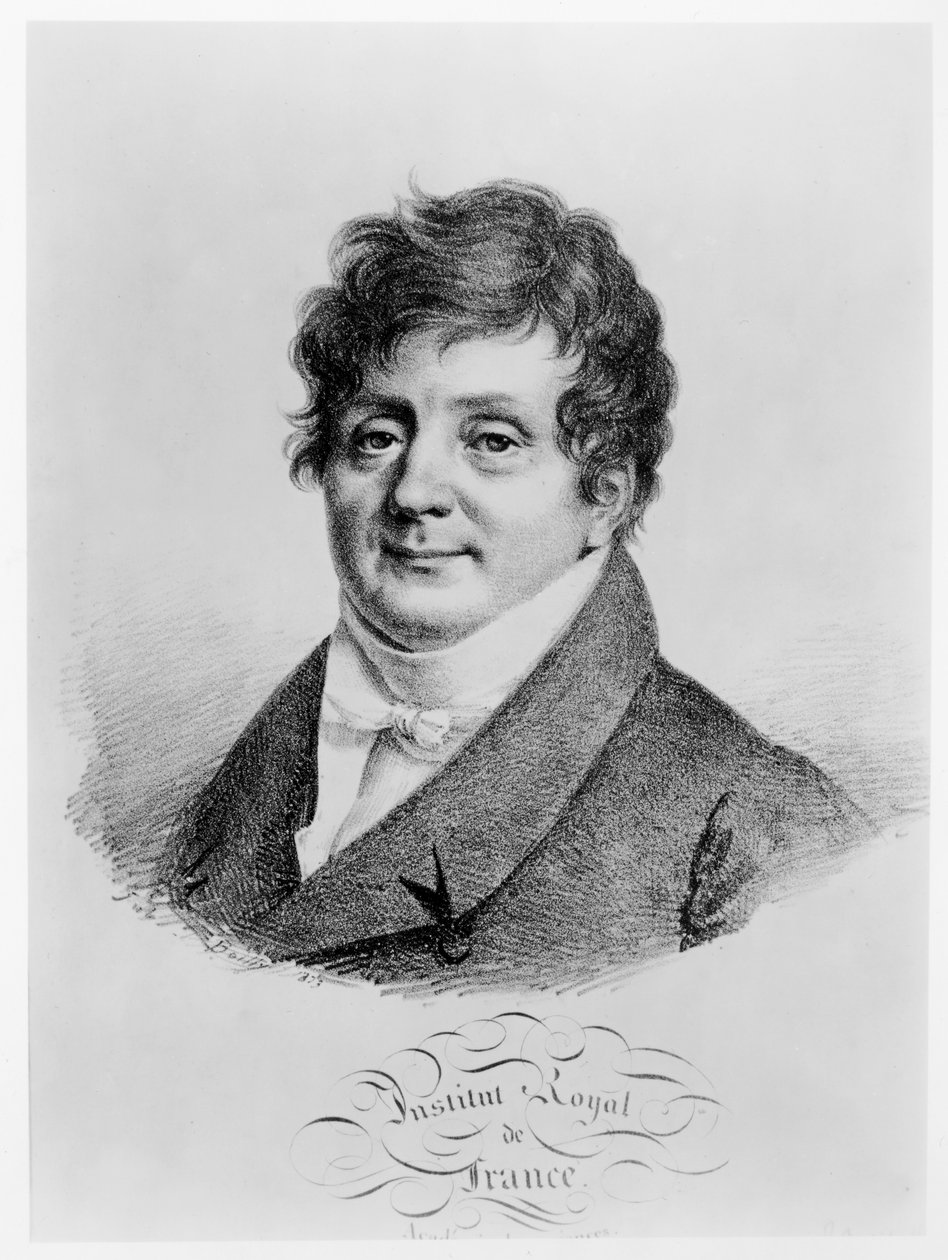 Joseph Fourier (1768-1830) de &39;Coleção de Retratos de Celebridades Acadêmicas&39;, 1823 de Julien Leopold Boilly