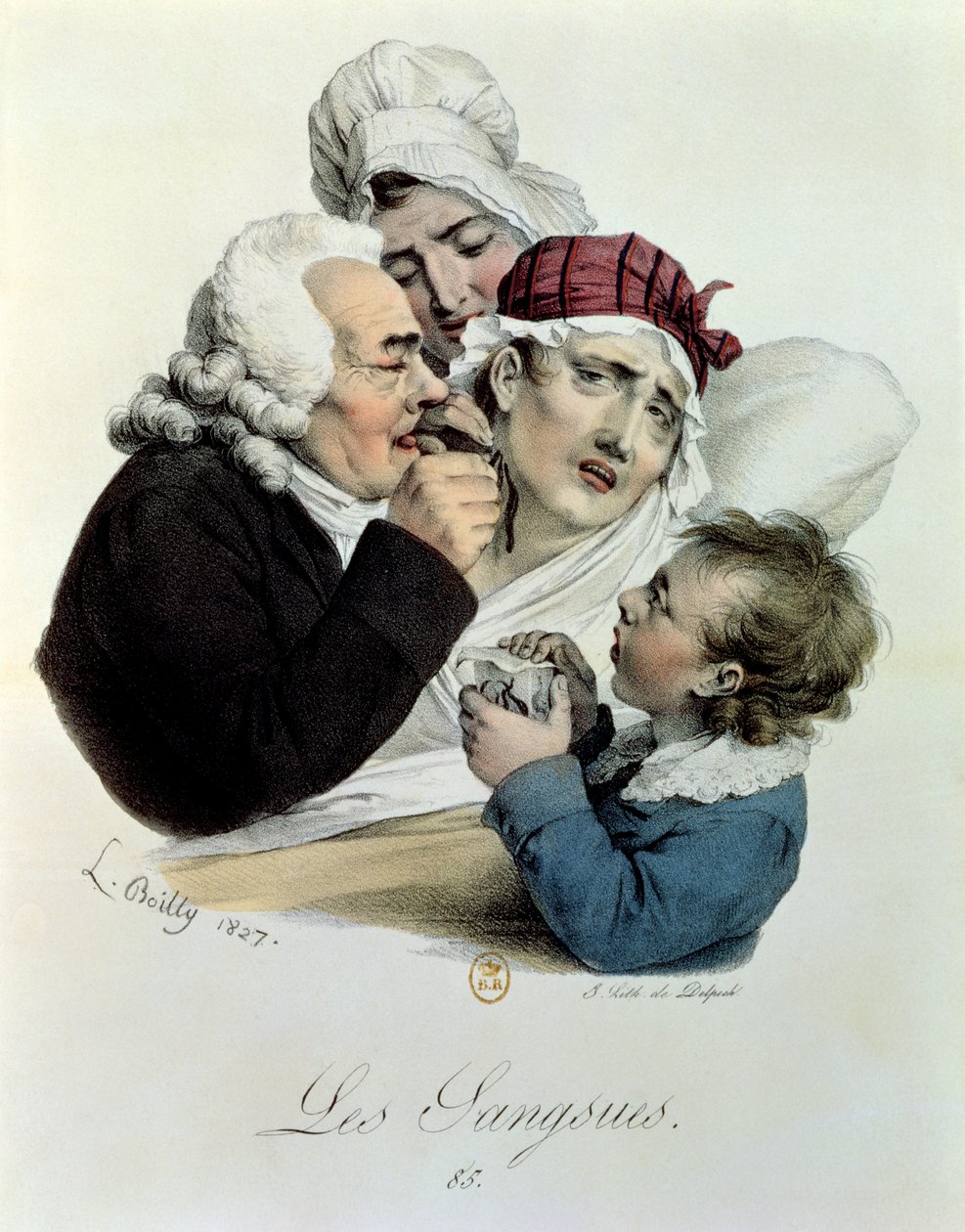 Sanguessugas, gravadas por Delpech, 1827 de Julien Leopold Boilly