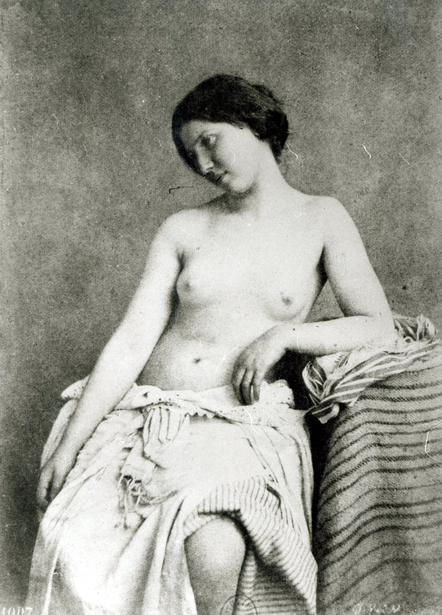 Modelo feminino nu, c.1850 de Julien Vallou de Villeneuve