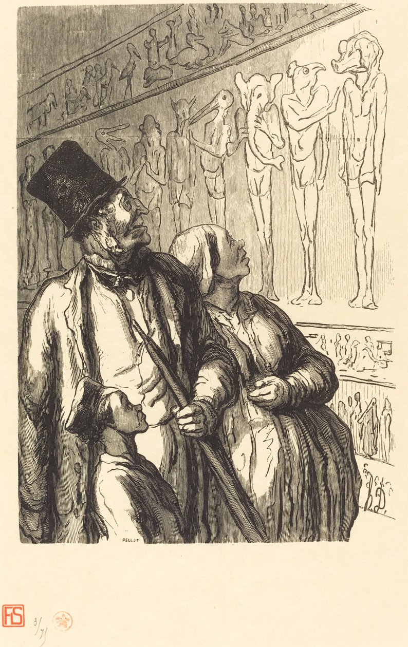 Exposition universelle: Seção egípcia de Julien Antoine Peulot after Honoré Daumier