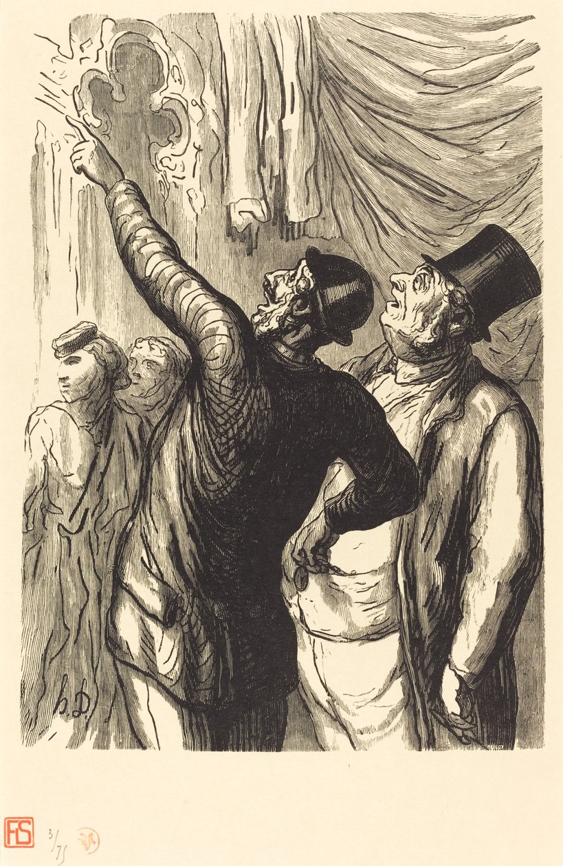 Exposição Universal: Um verdadeiro Cicerone de Julien Antoine Peulot after Honoré Daumier