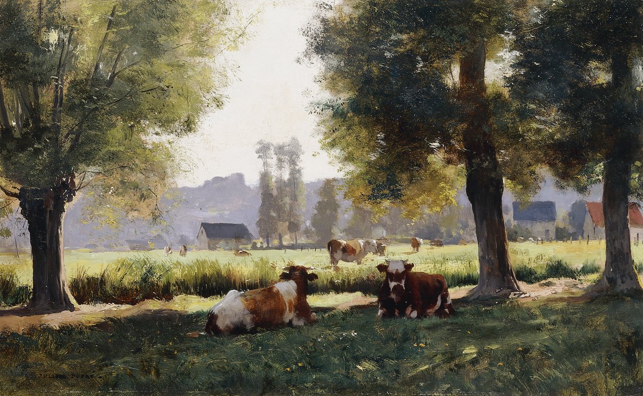 Pradaria em Arques-la Bataille, Normandia, de Julien Dupre