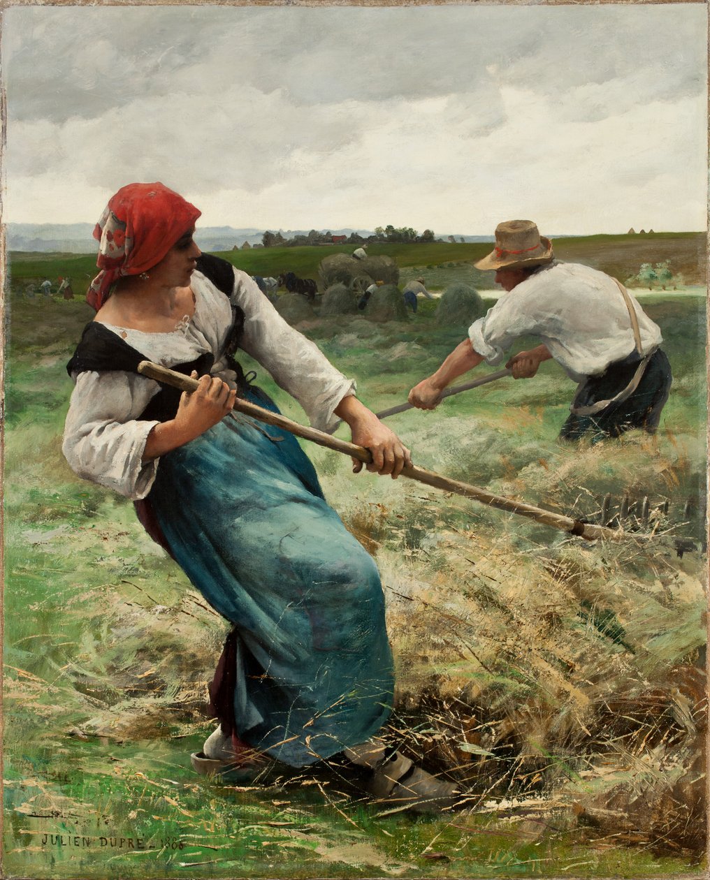 Os fabricantes de feno, 1888 de Julien Dupre