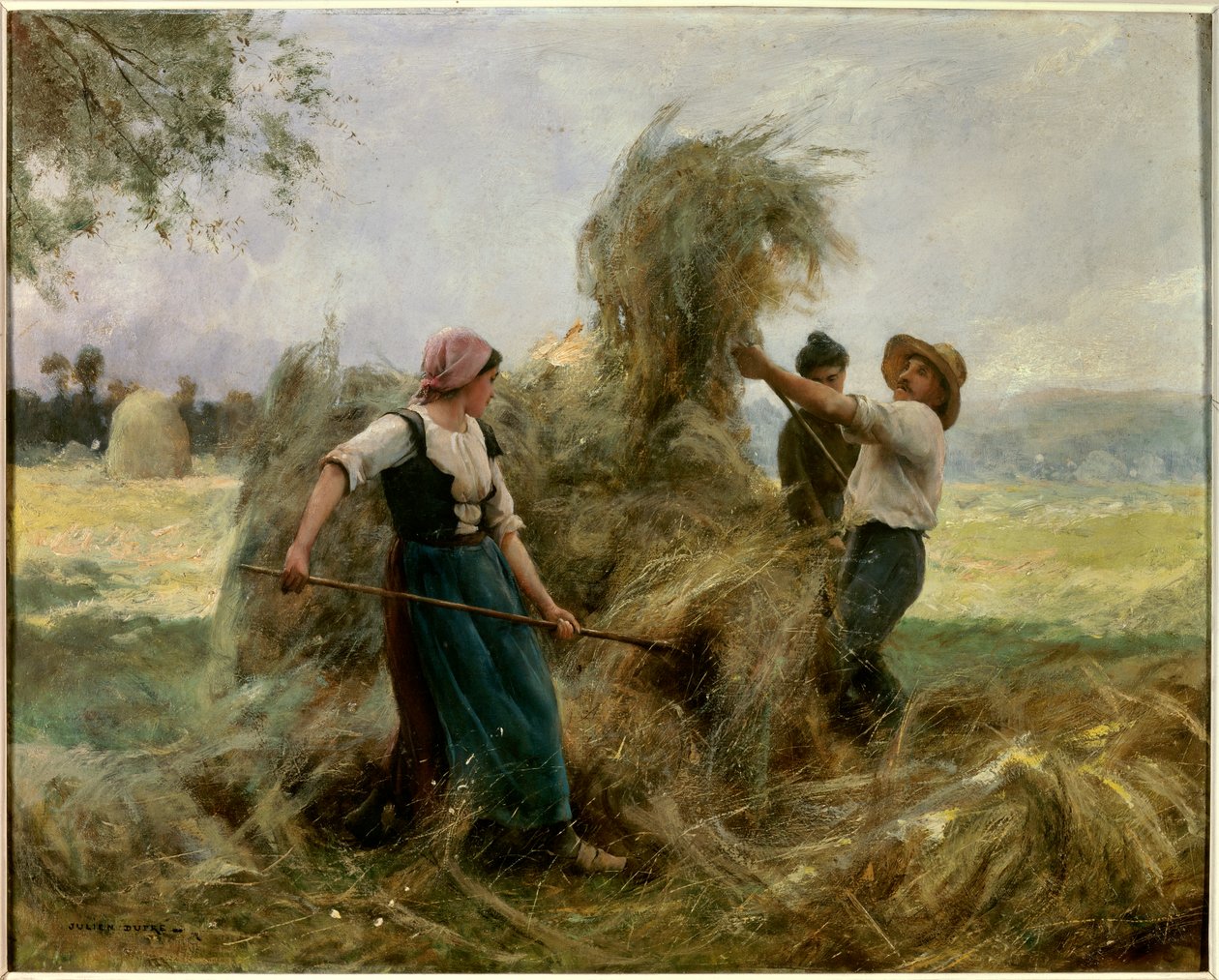 O feno. Pintura de Julien Dupre (1851-1910) de Julien Dupre