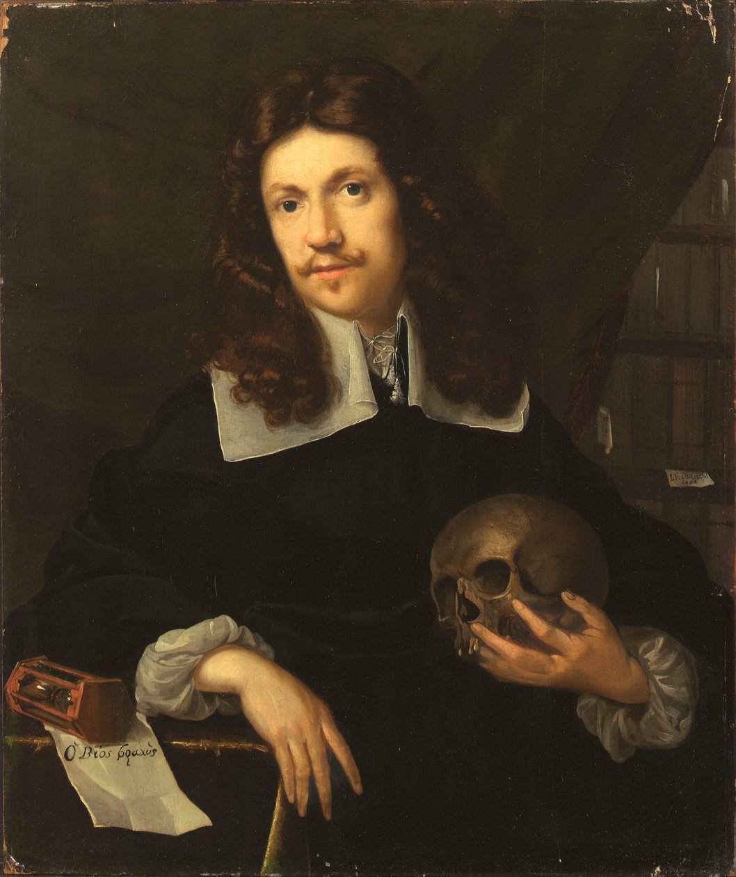 Retrato vanitas de um cavalheiro de Julien Franciscus de Geest