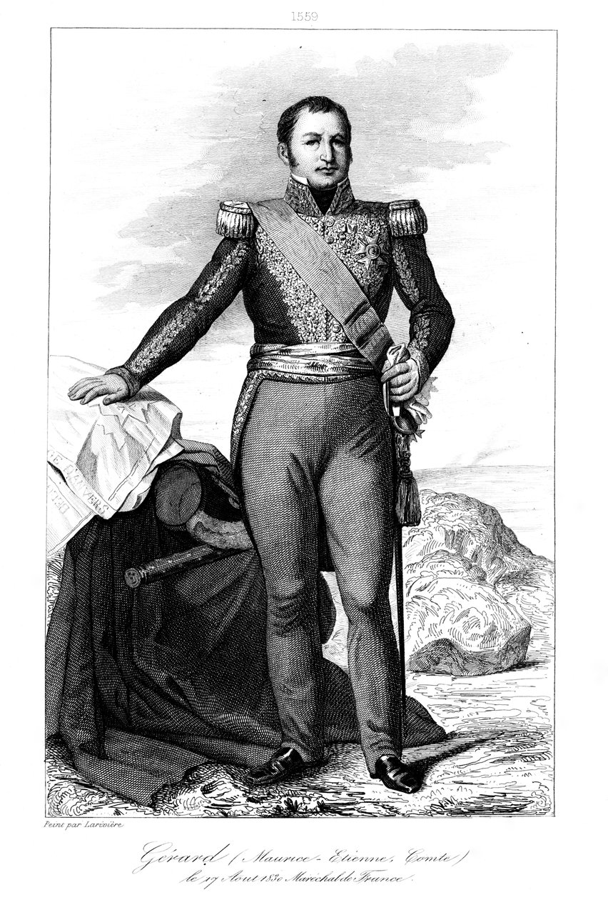Etienne Maurice Gerard 1773-1852, general e estadista francês, 1839. de Julien Leopold Boilly